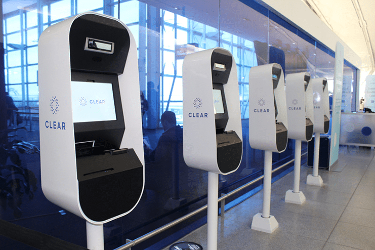 CLEAR Kiosks in an airport