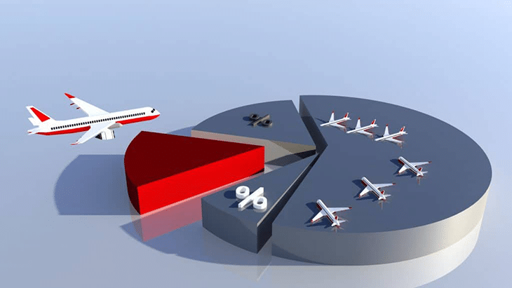 Plane Crash Statistics depicted by pie chart